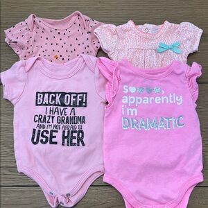 Pink and White Kids One Piece Set